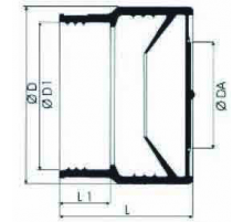 Переходник резиновый EK-FIX DN50