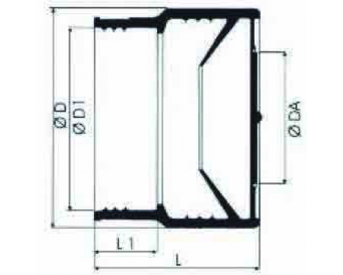 Переходник резиновый EK-FIX DN100